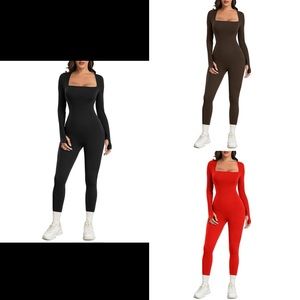 Get all 3 for $36 Ribbed Long Sleeve Sport Jumpsuit